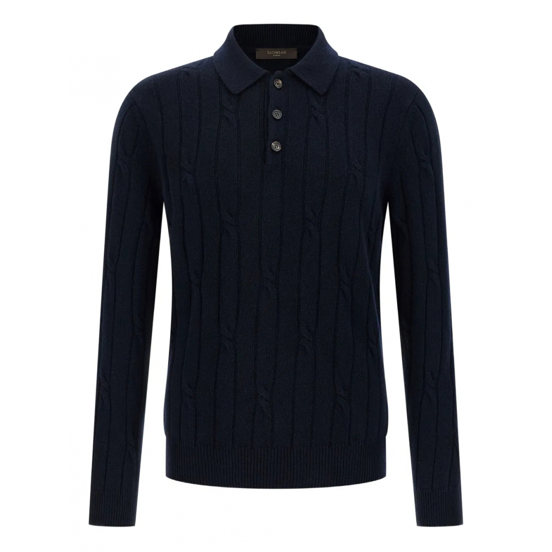 Polo 'Cable-Knit Button-Placket' pour Hommes