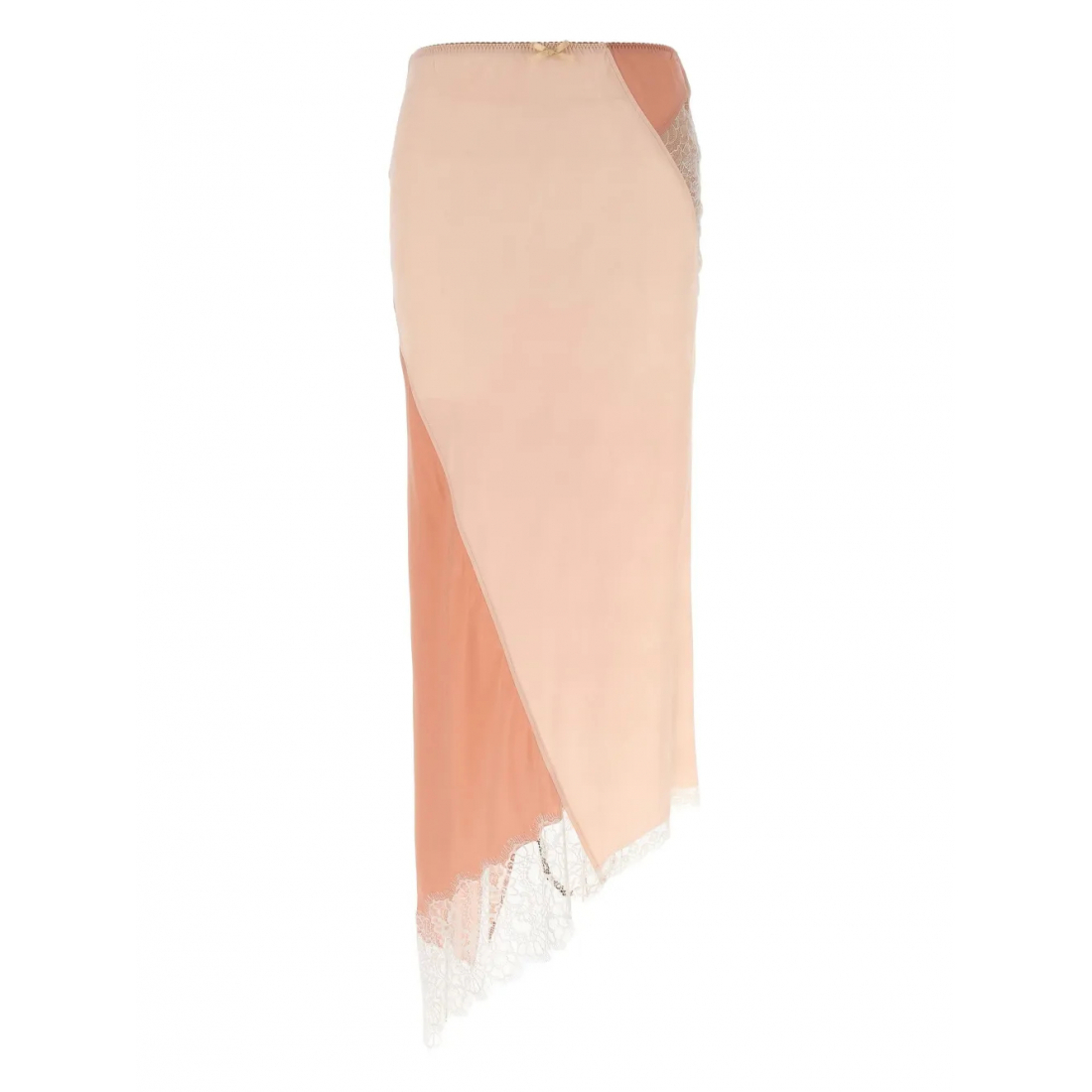 Women's 'Lace-Paneled Asymmetric' Midi Skirt