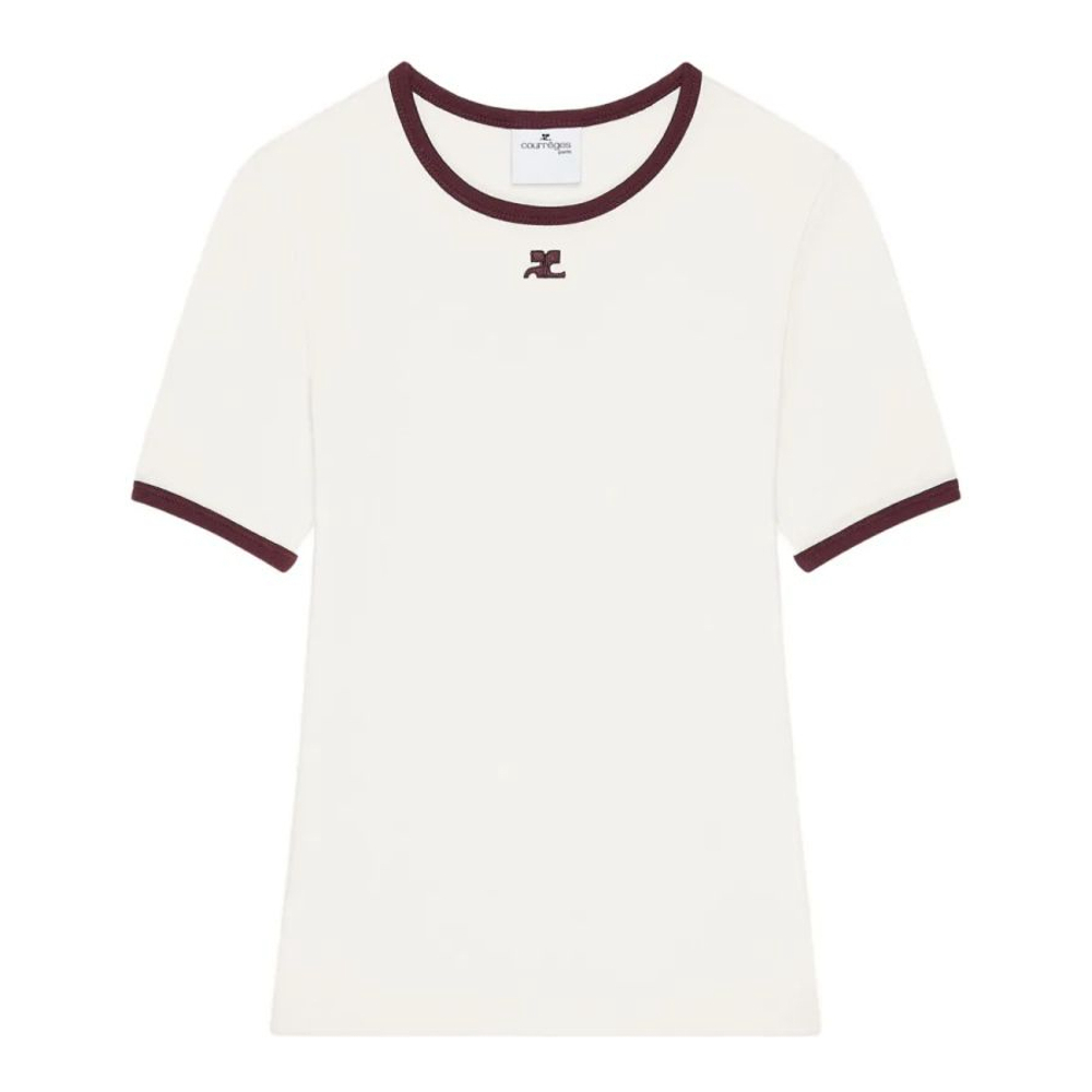 T-shirt 'Contrast-Trim' pour Femmes