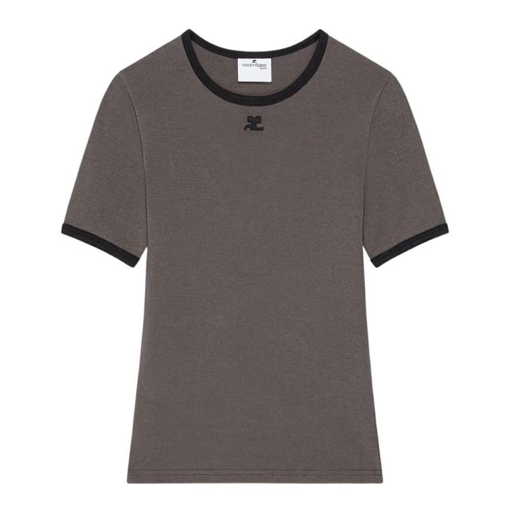 T-shirt 'Contrast-Trim' pour Femmes