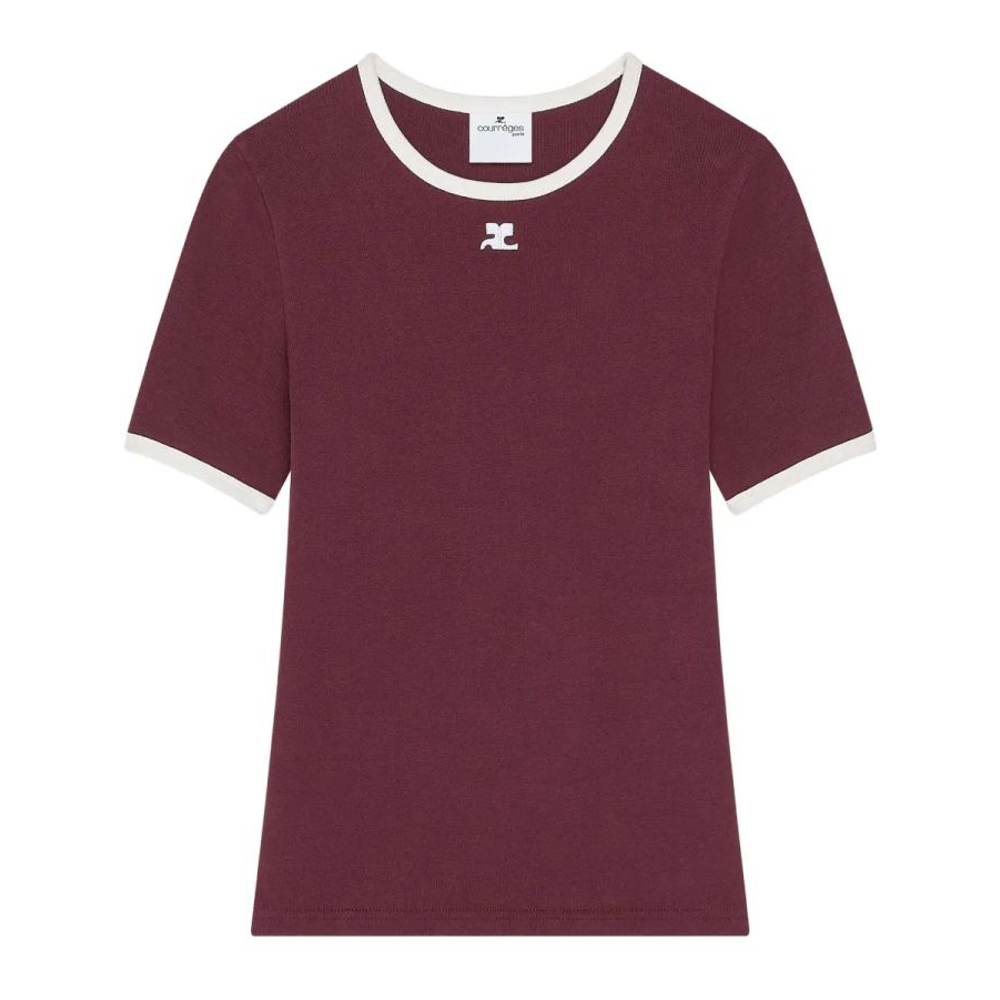 T-shirt 'Contrast-Trim' pour Femmes