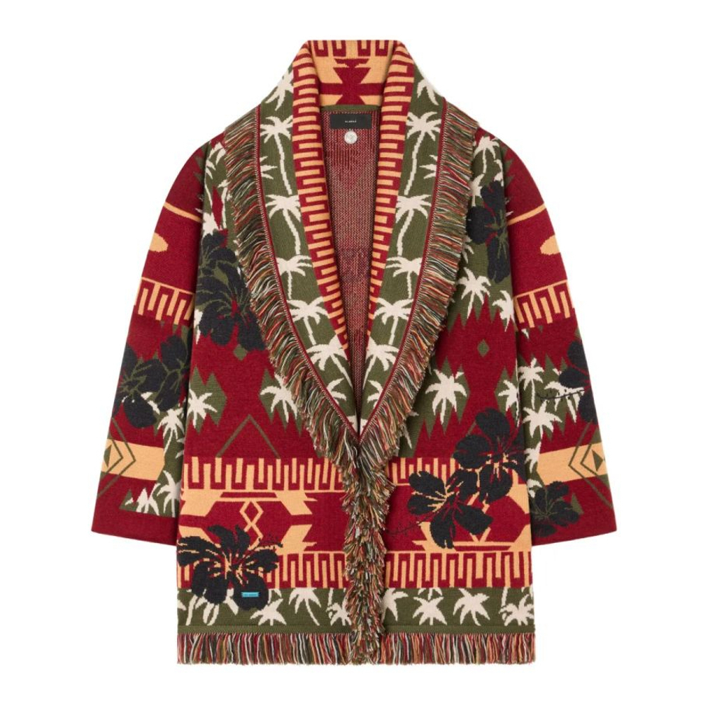 Cardigan 'Icon Jacquard Fringed' pour Femmes