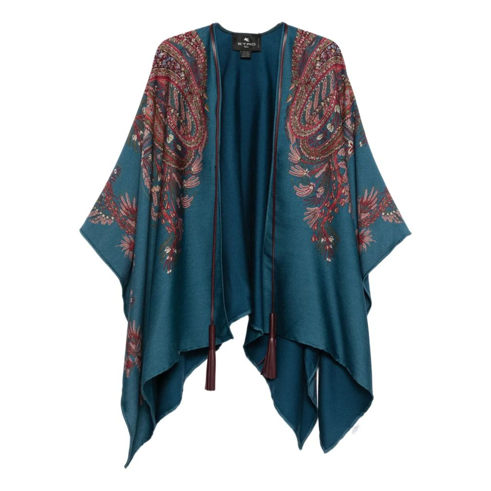 Women's 'Paisley-Print' Poncho