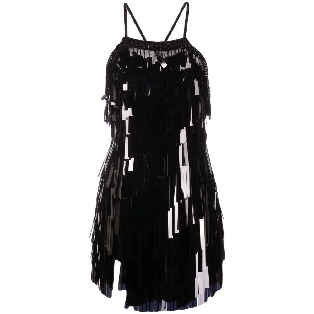 Robe mini 'Sequin-Embellished Fitted' pour Femmes