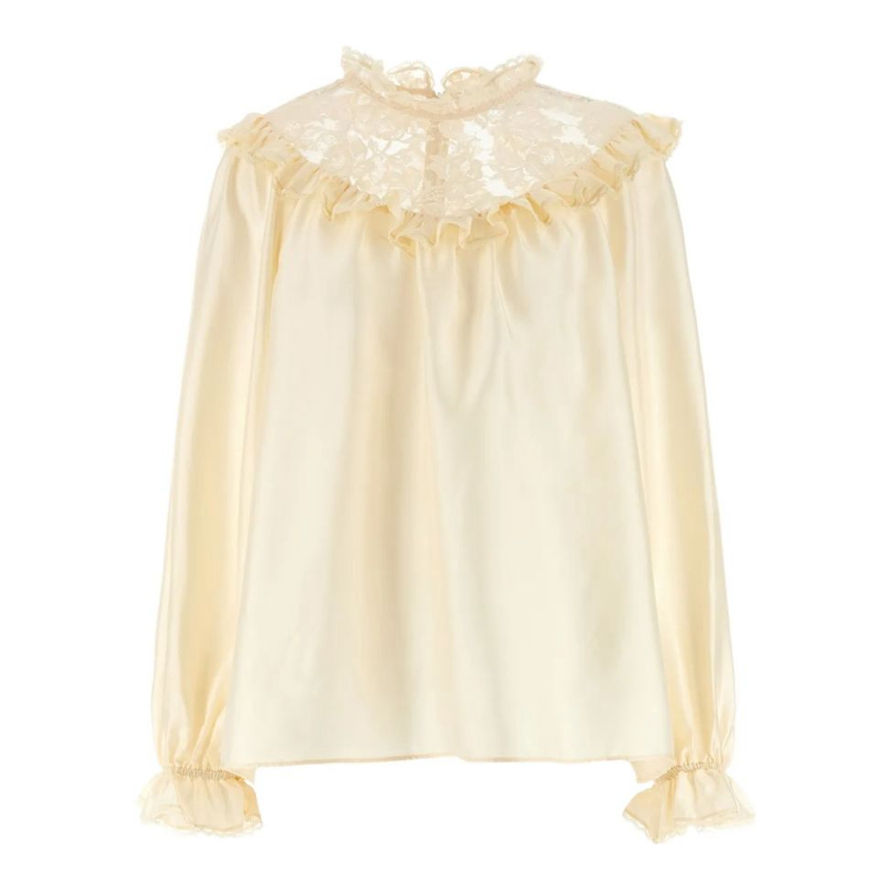 Blouse 'Lace Ruffled' pour Femmes