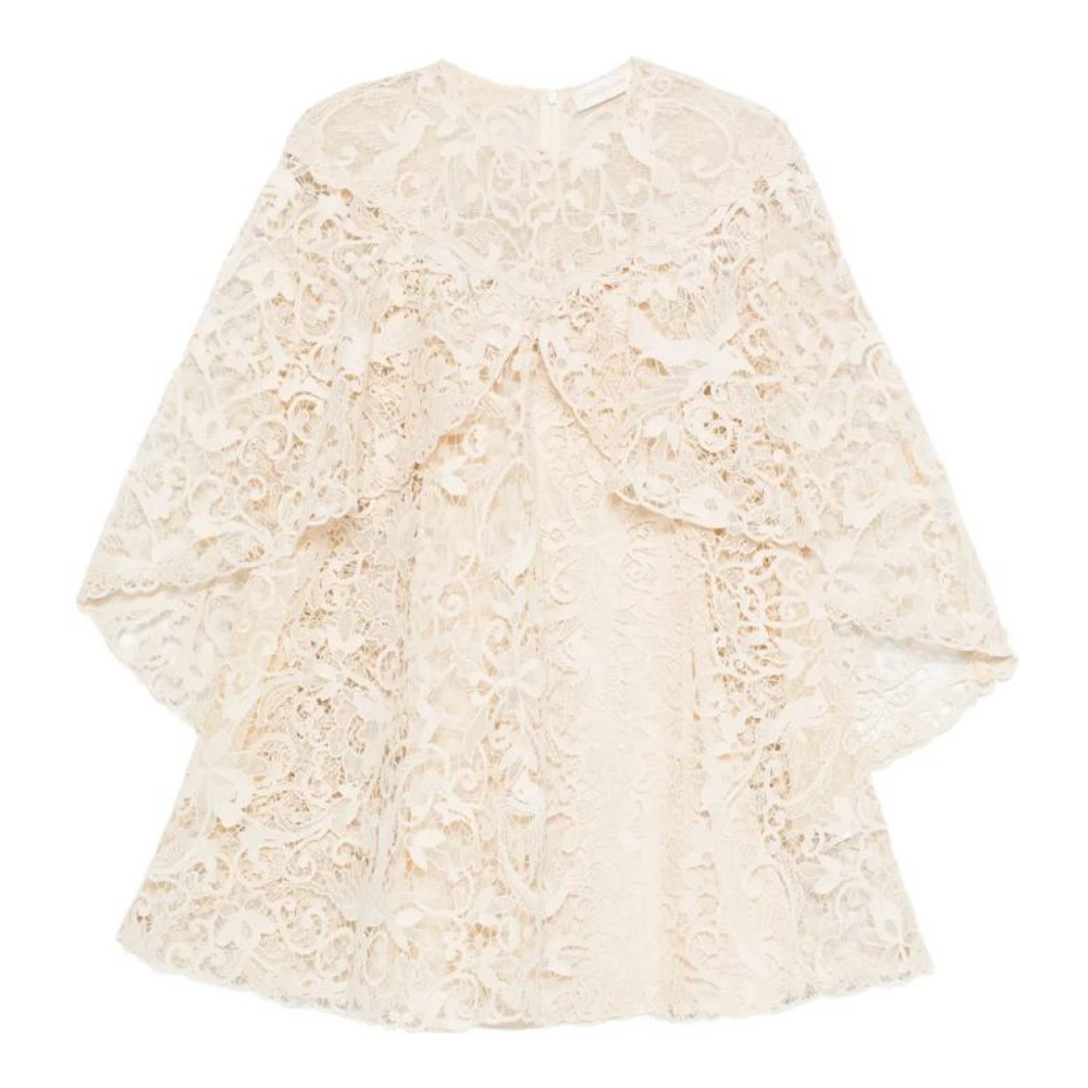 Robe mini 'Lace Ruffled' pour Femmes