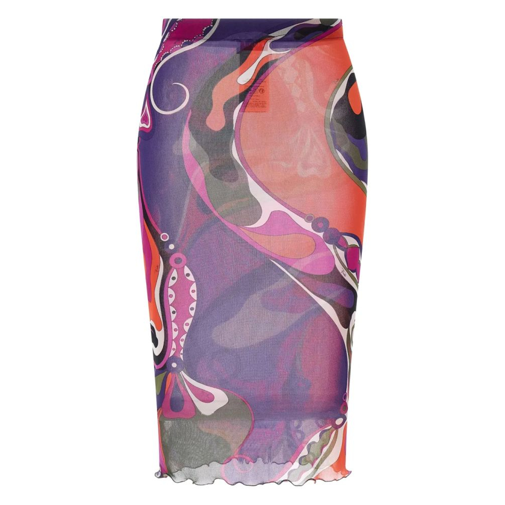 Jupe Midi 'Orchidee-Print' pour Femmes