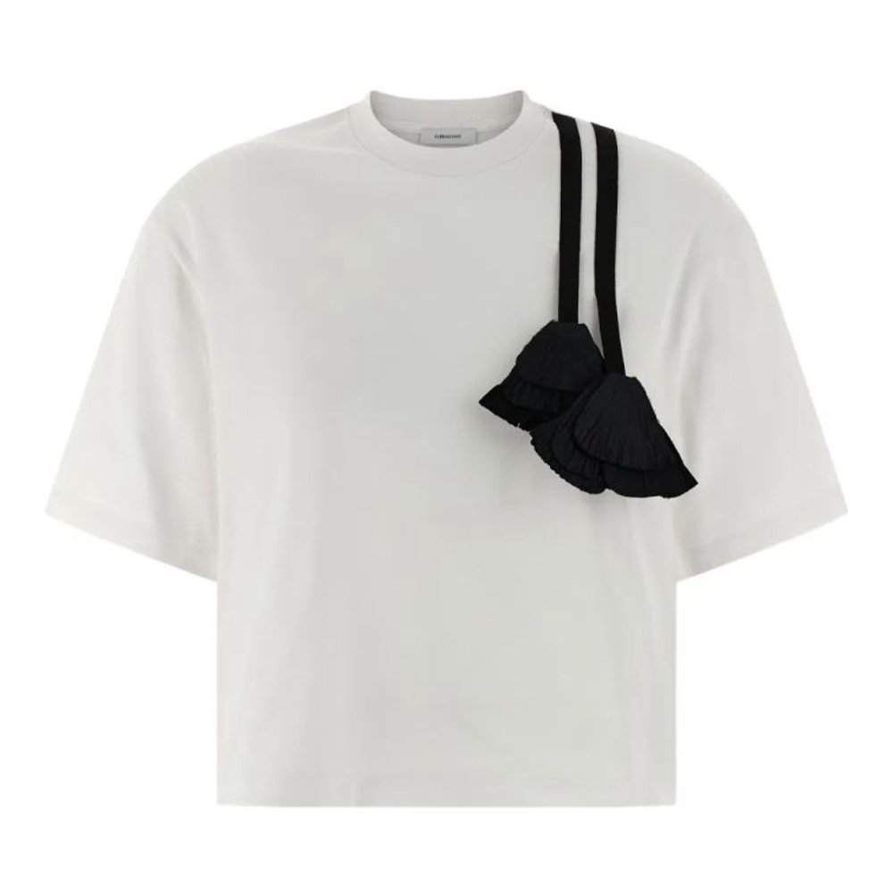 T-shirt 'Pleated-Tassel' pour Femmes