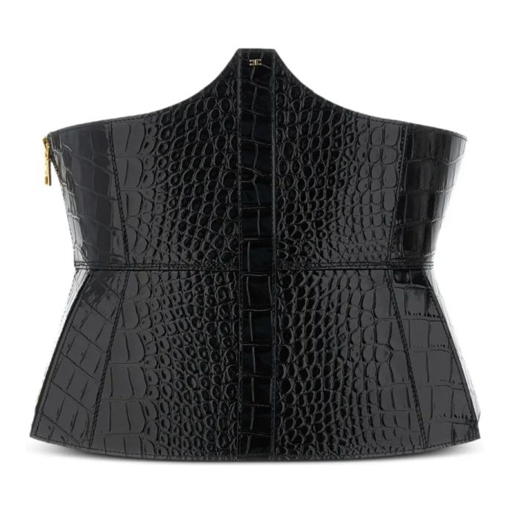Guêpière Top 'Crocodile-Effect' pour Femmes