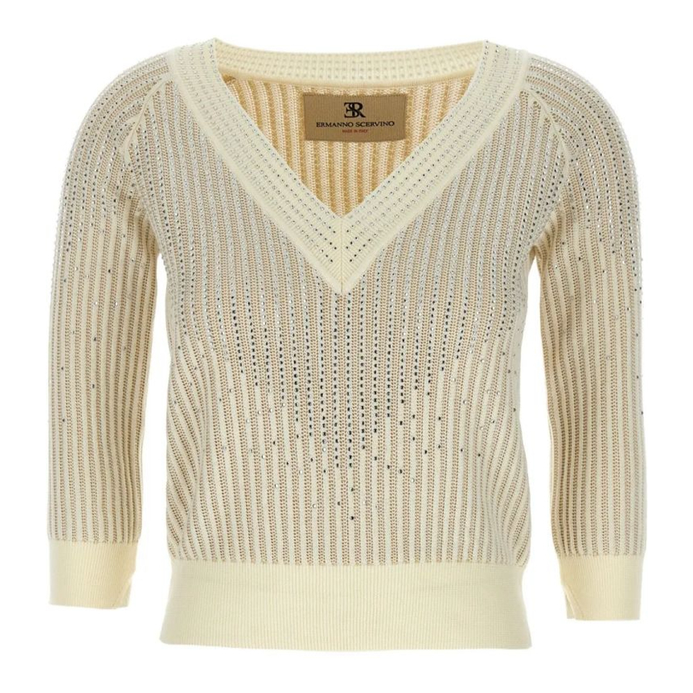 Pull 'Rhinestone-Embellished' pour Femmes