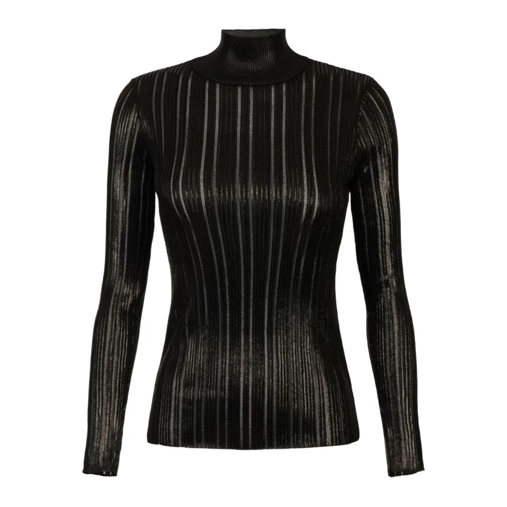Women's 'Striped Roll-Neck' Sweater