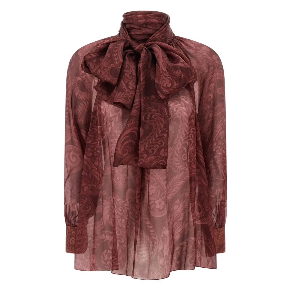 Blouse 'Paisley-Print Bow' pour Femmes