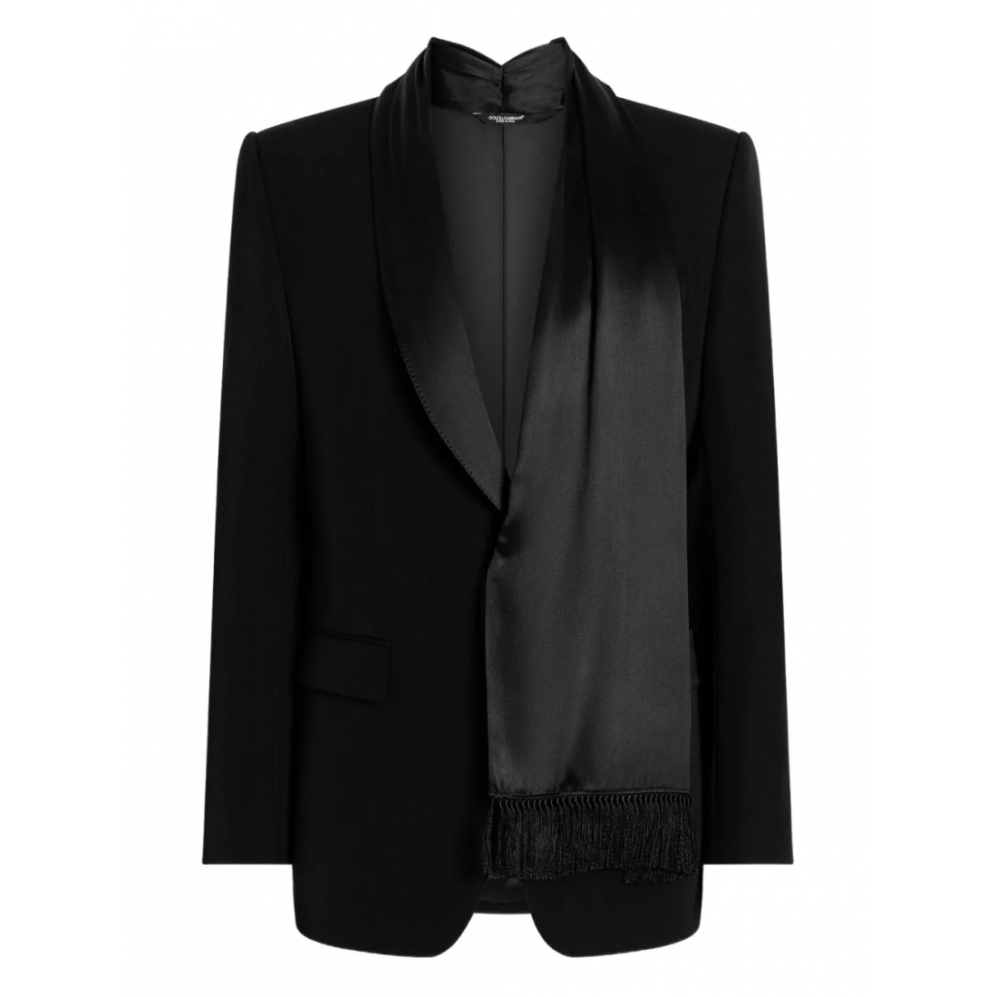 Blazer 'Shawl-Lapels Fringed-Detail' pour Hommes