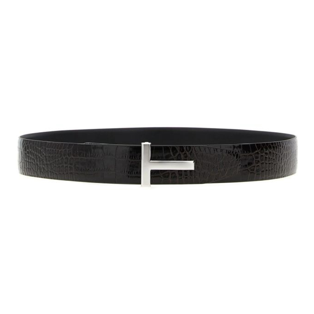 Ceinture 'Reversible Crocodile' pour Hommes
