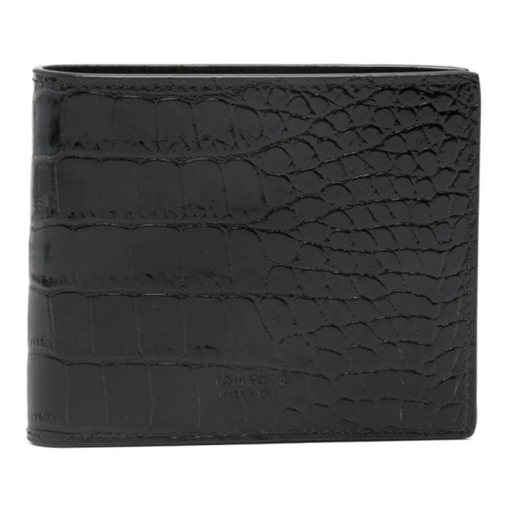 Men's 'Embossed-Logo Crocodile-Print' Wallet