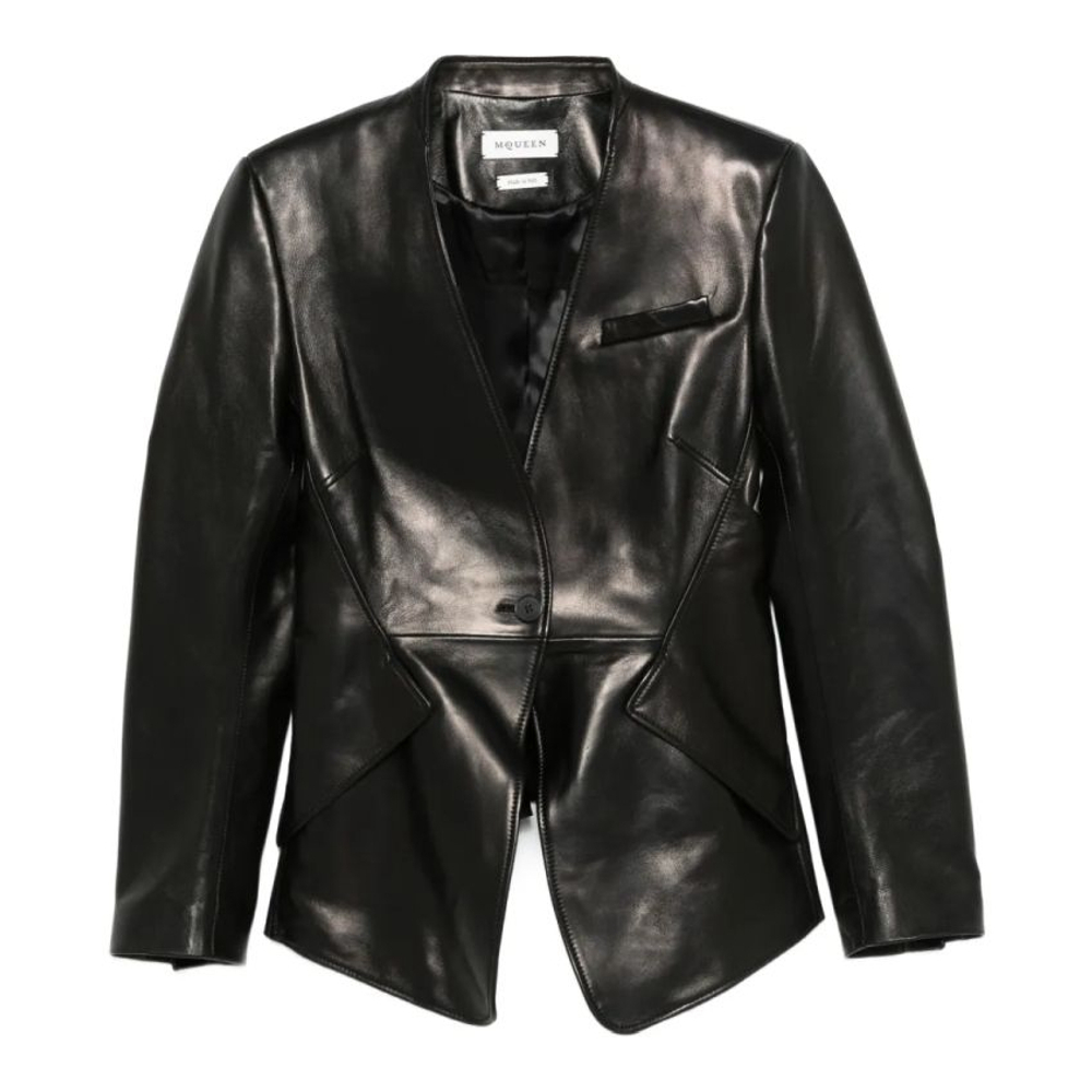 Veste en cuir 'Single-Breasted' pour Femmes