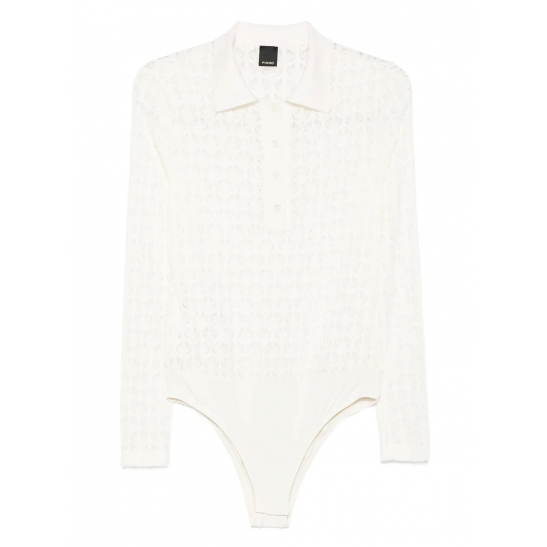 Women's 'Lace-Panel Polo' Bodysuit