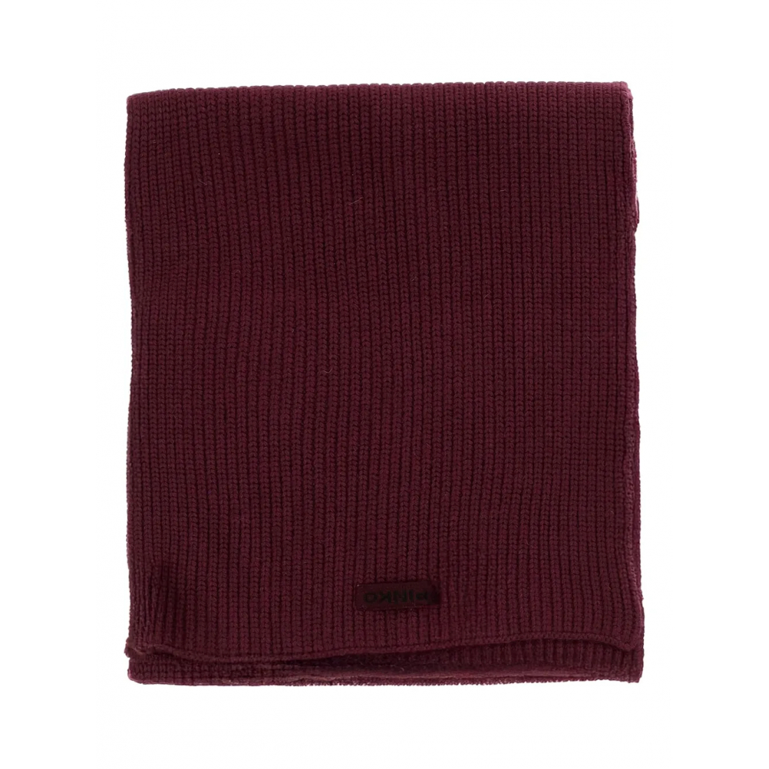 'Ribbed Logo-Patch' Wollschal für Damen