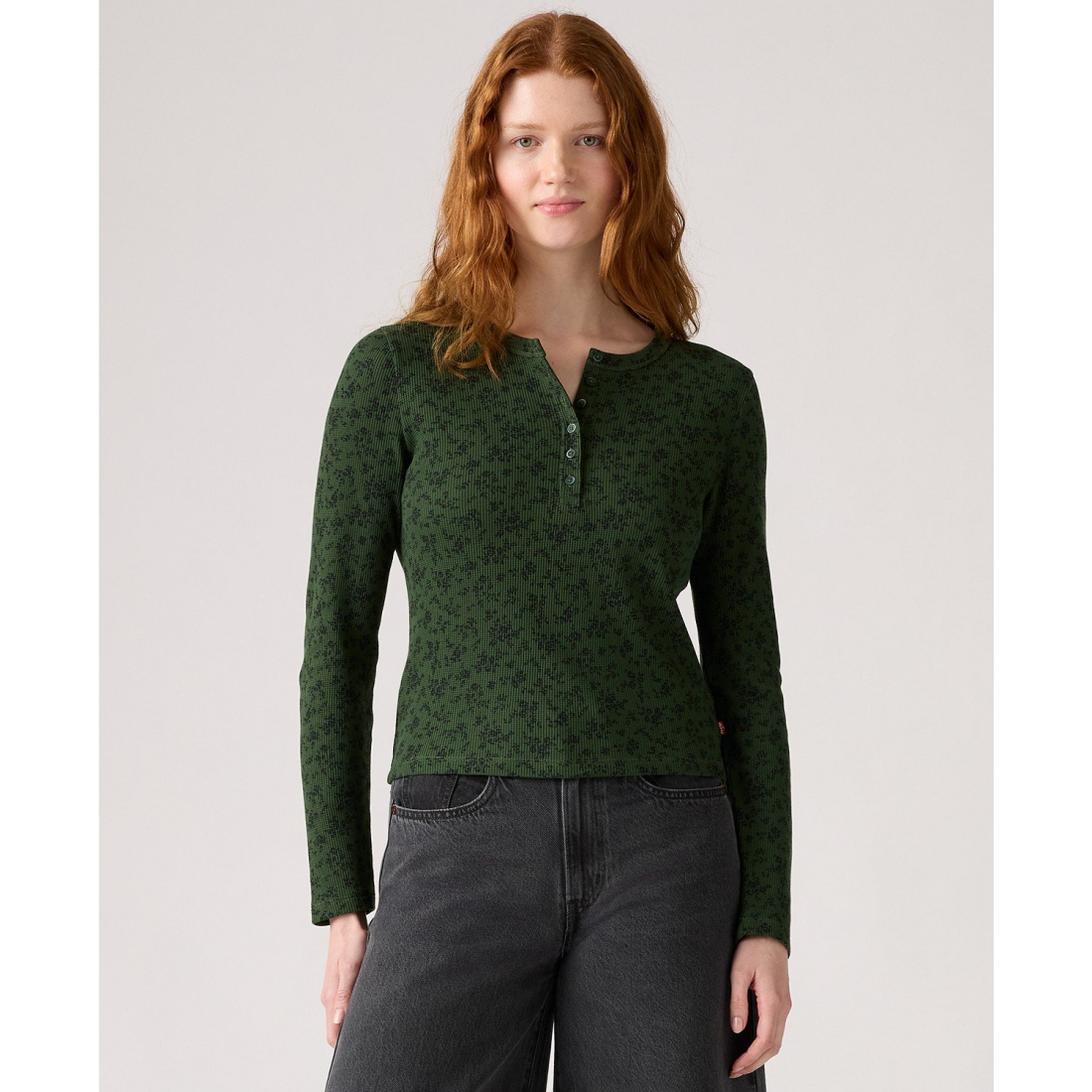 Top à manches longues 'Dana Henley' pour Femmes