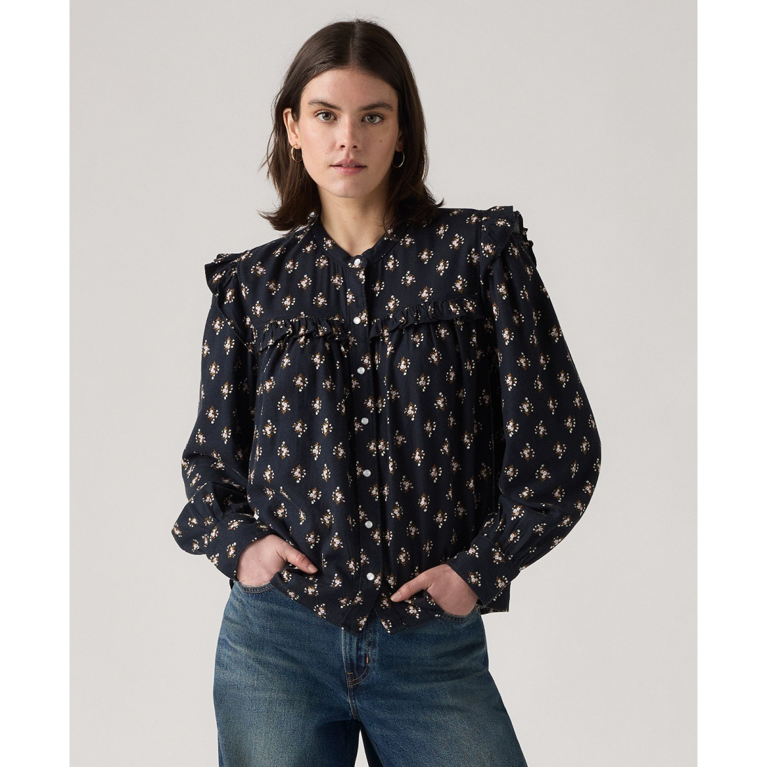 Blouse 'Gianna  Ruffle Trim' pour Femmes