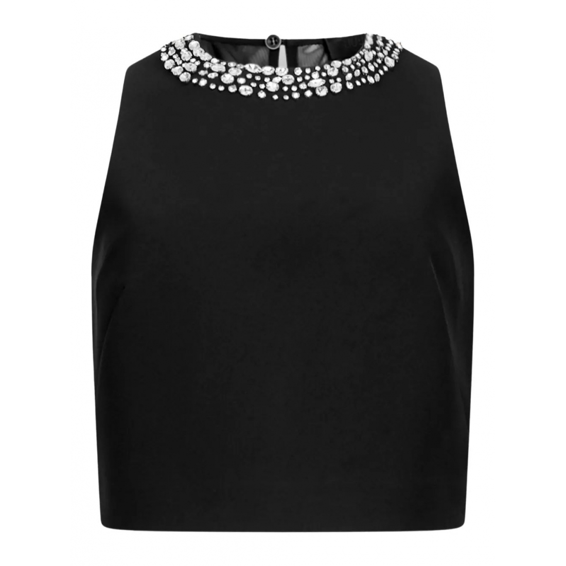 Crop Top 'Rhinestone-Embellished' pour Femmes