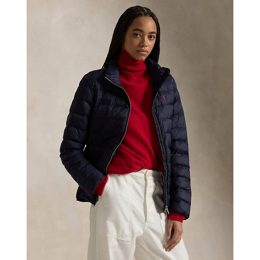 'Water-Repellant Quilted Packable Jacket' pour Femmes