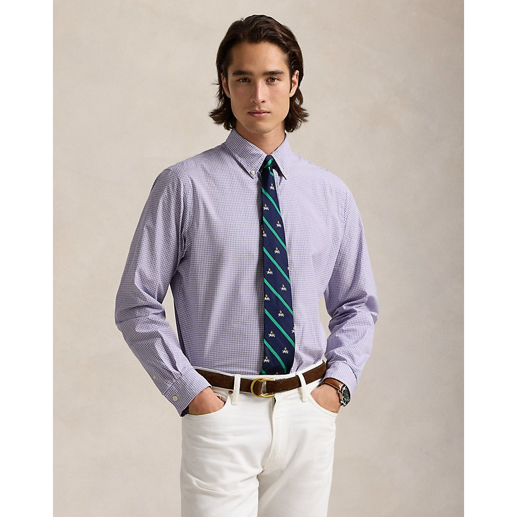 'Classic Fit Checked Poplin Shirt' pour Hommes