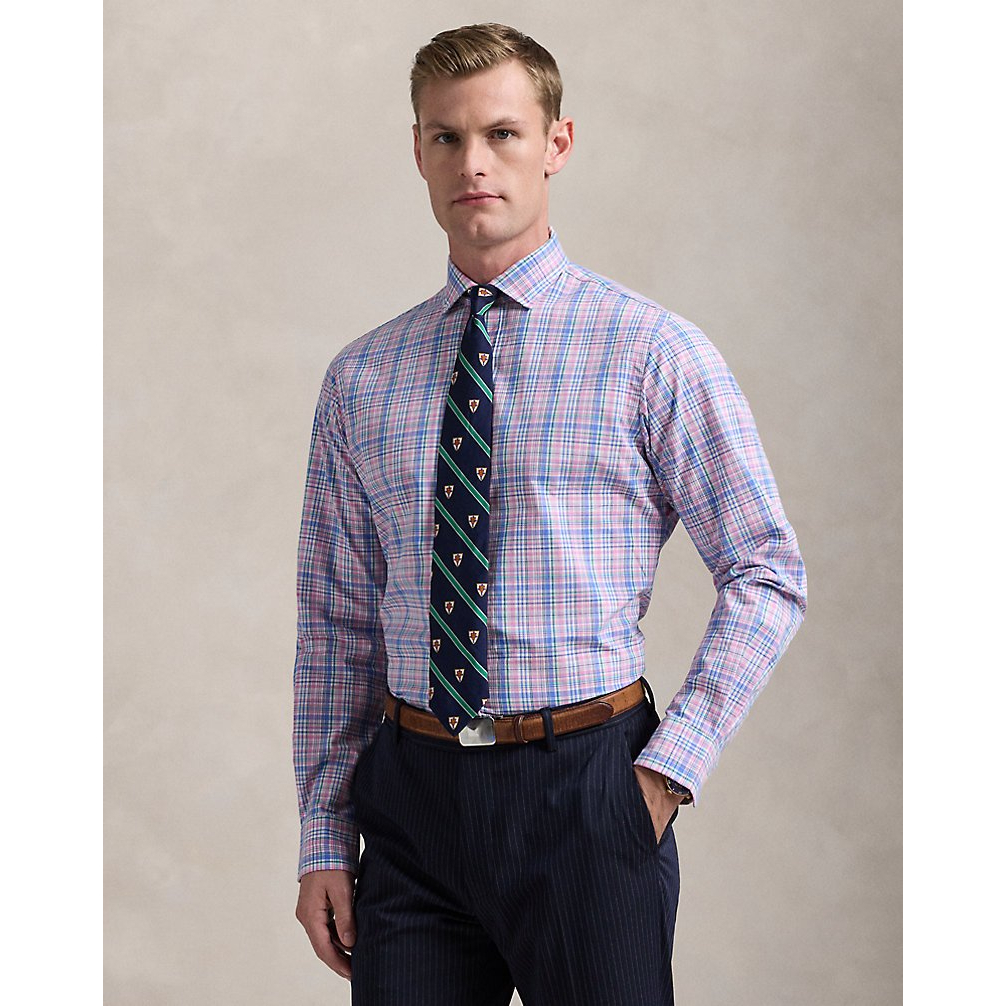 'Classic Fit Plaid Poplin Shirt' pour Hommes