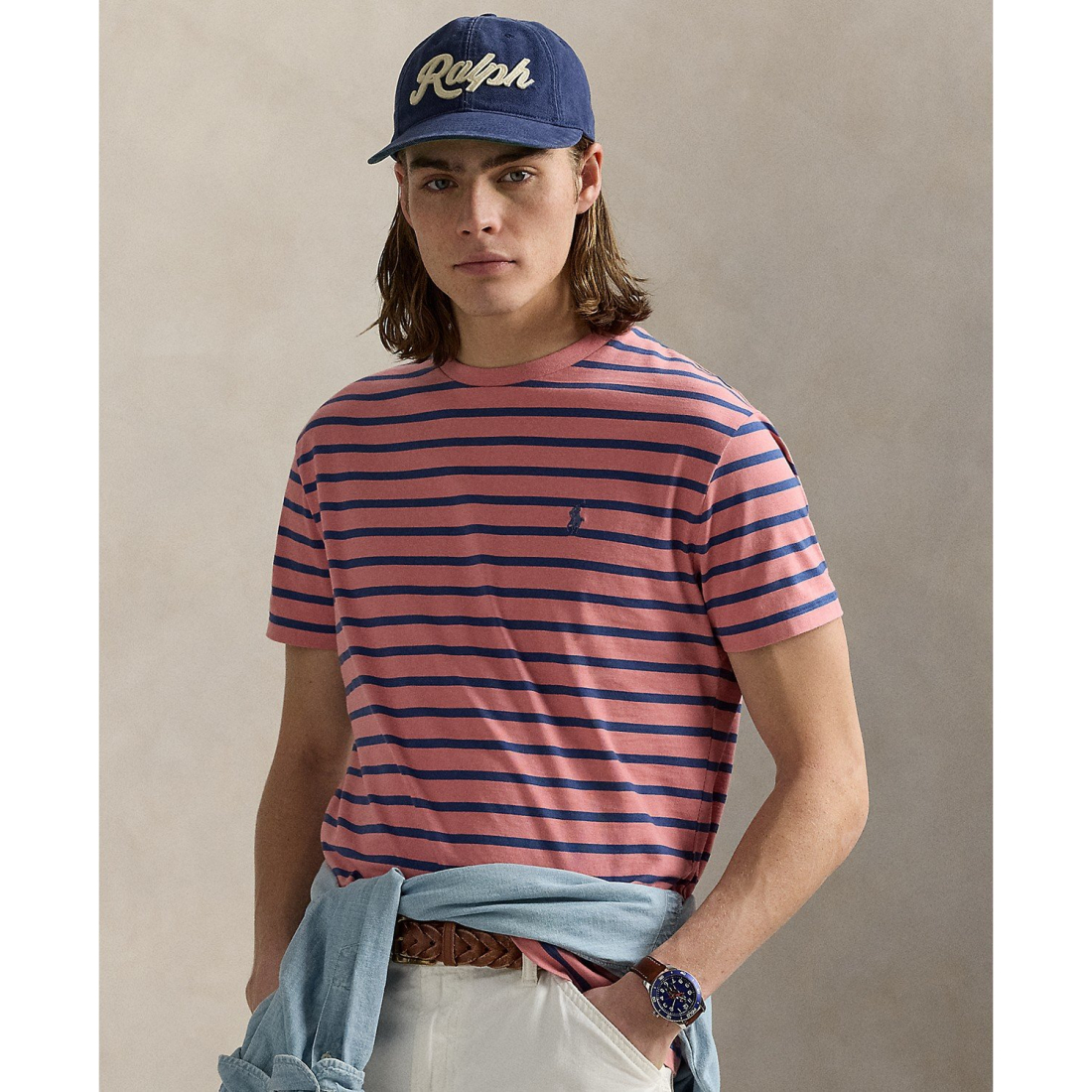 'Classic-Fit Striped Cotton Jersey T-Shirt' pour Hommes