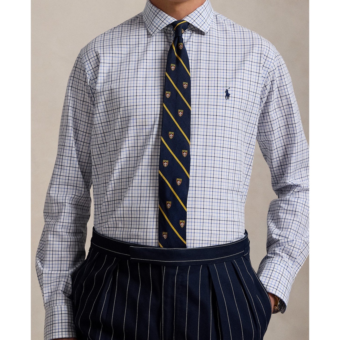 'Slim-Fit Stretch Poplin Shirt' pour Hommes