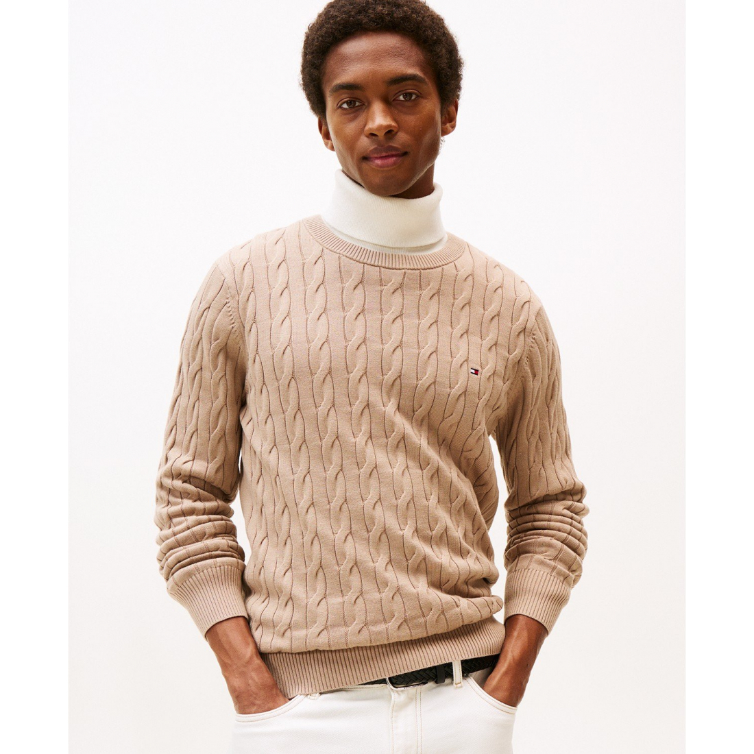 Men's 'Classic Cable Crewneck' Sweater
