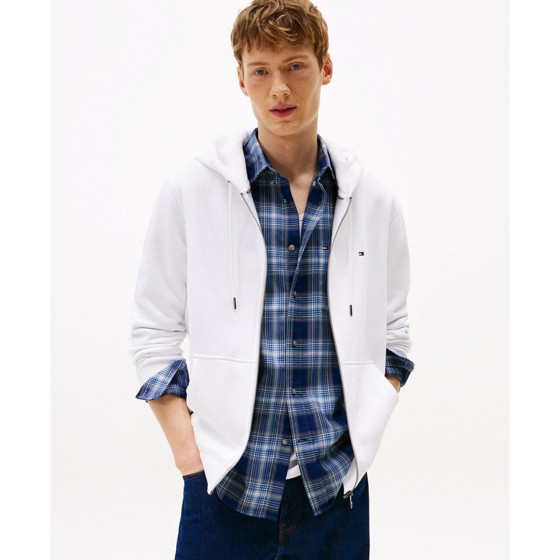 Sweatshirt à capuche  'Long Sleeve Zip-Front Flag Logo' pour Hommes