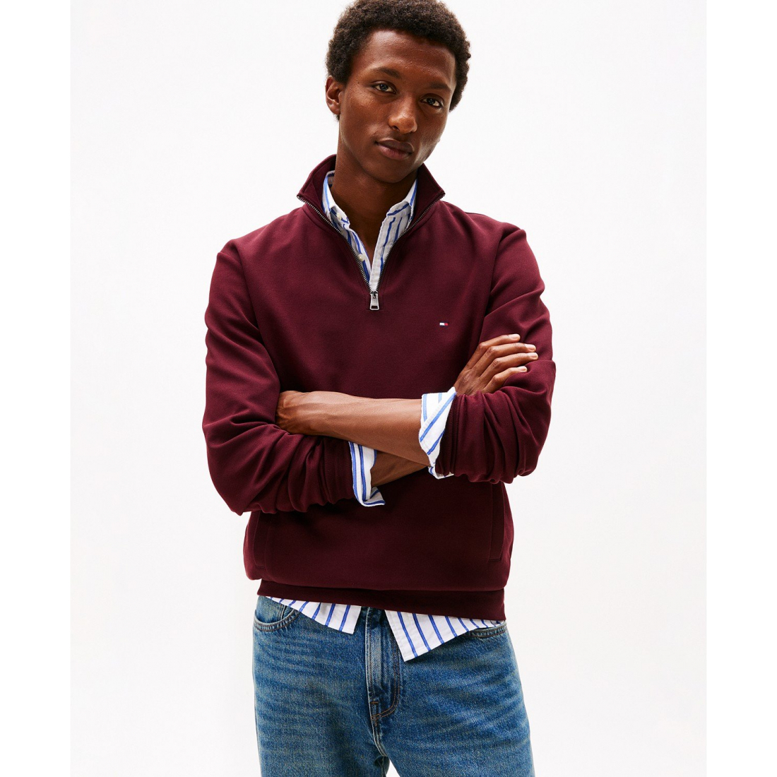 Pull 'Essential Intechno Knit Regular-Fit 1/4-Zip' pour Hommes