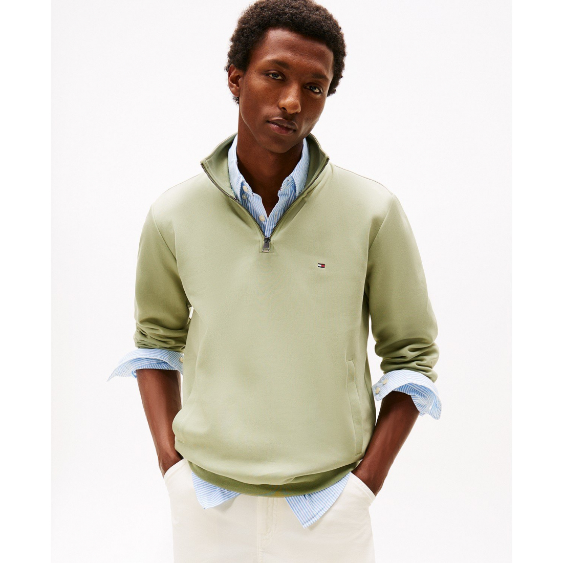 Pull 'Essential Intechno Knit Regular-Fit 1/4-Zip' pour Hommes