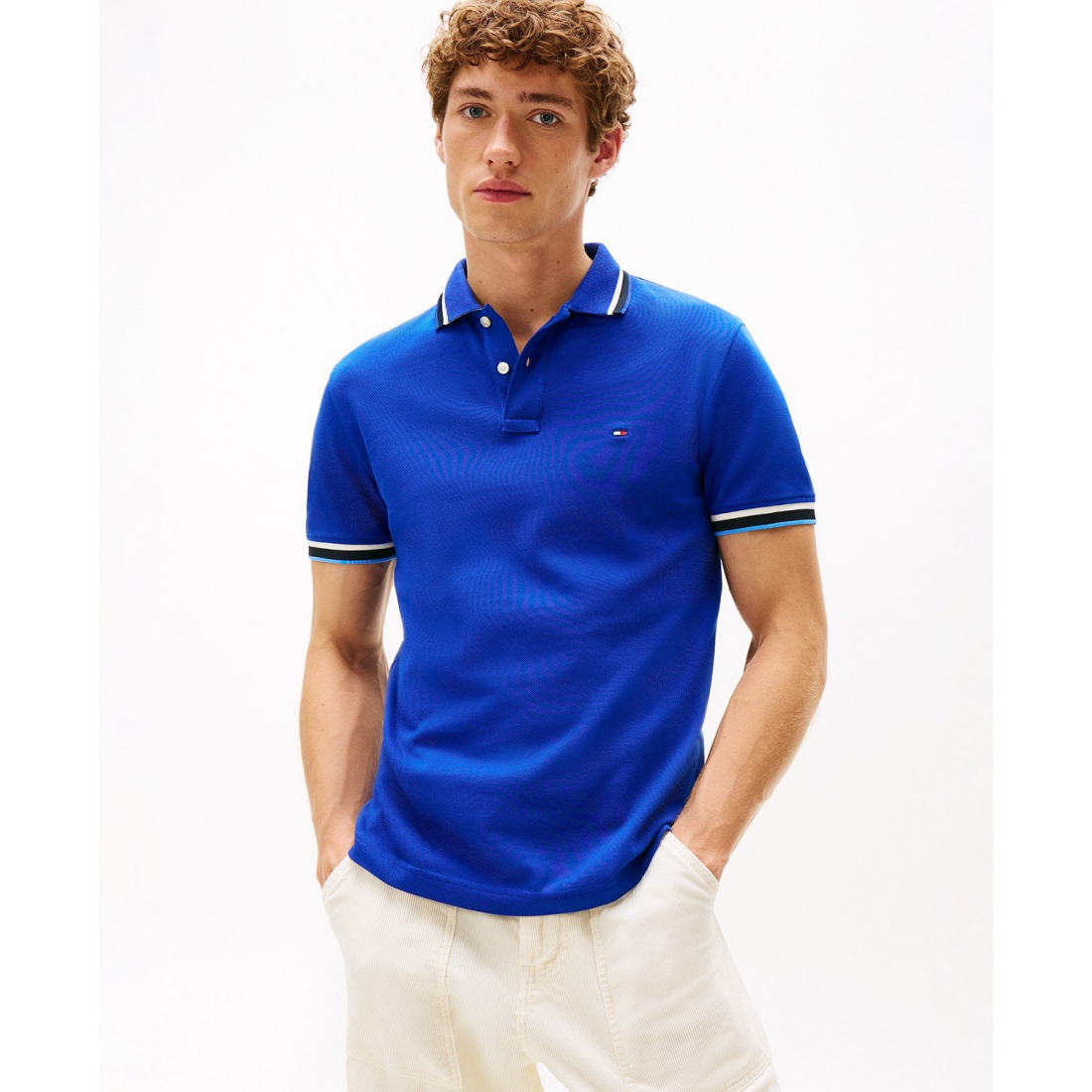 Polo 'Slim-Fit Tipped' pour Hommes