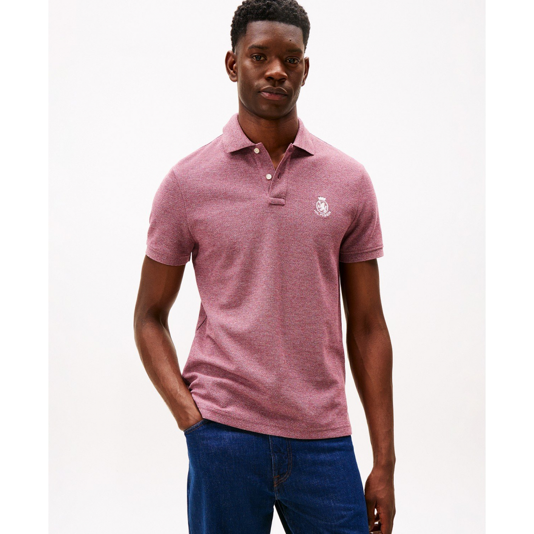 Polo 'Heathered Crest Regular Fit' pour Hommes