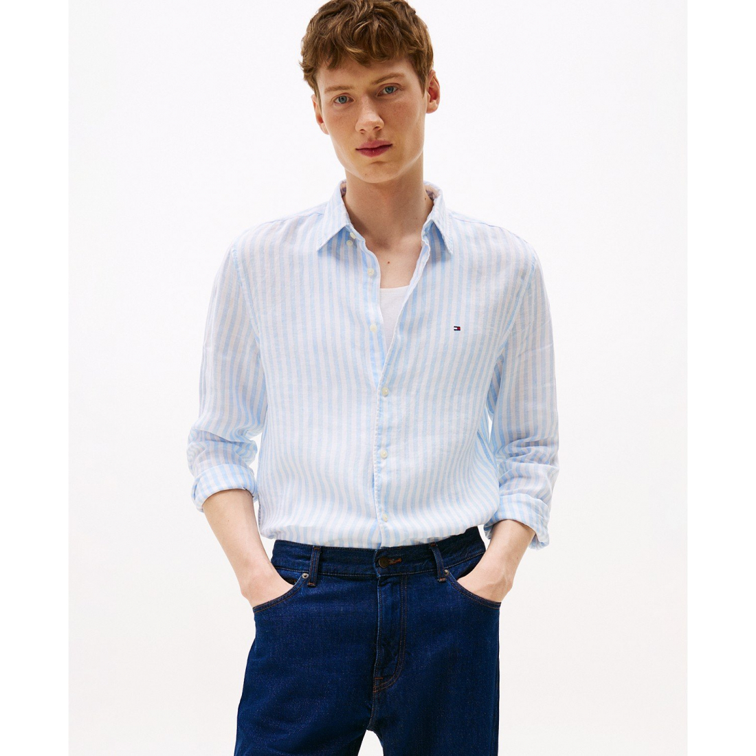 Chemise 'Pigment-Dyed Stripe Button Up' pour Hommes