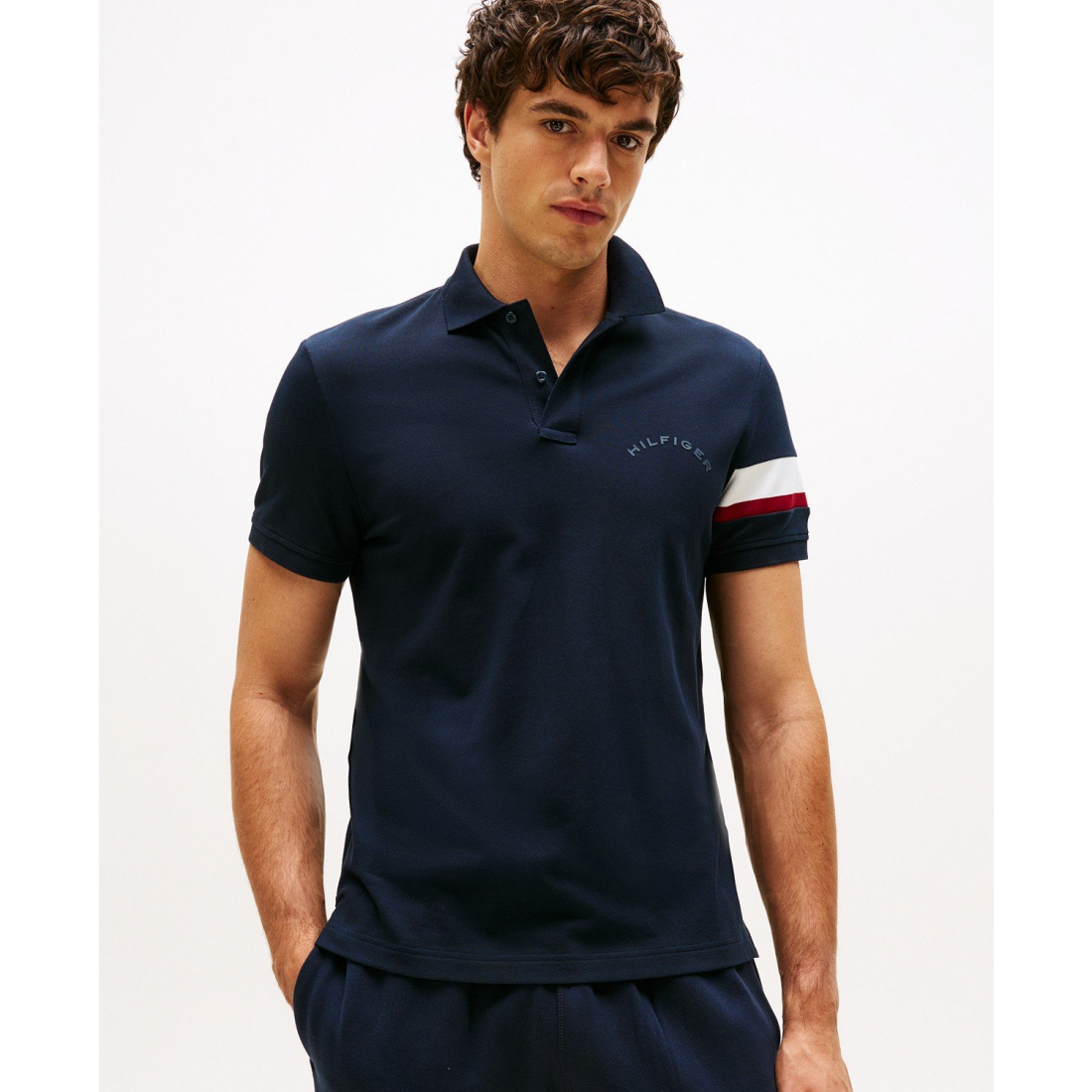 Polo 'Regular-Fit Stripe Sleeve' pour Hommes