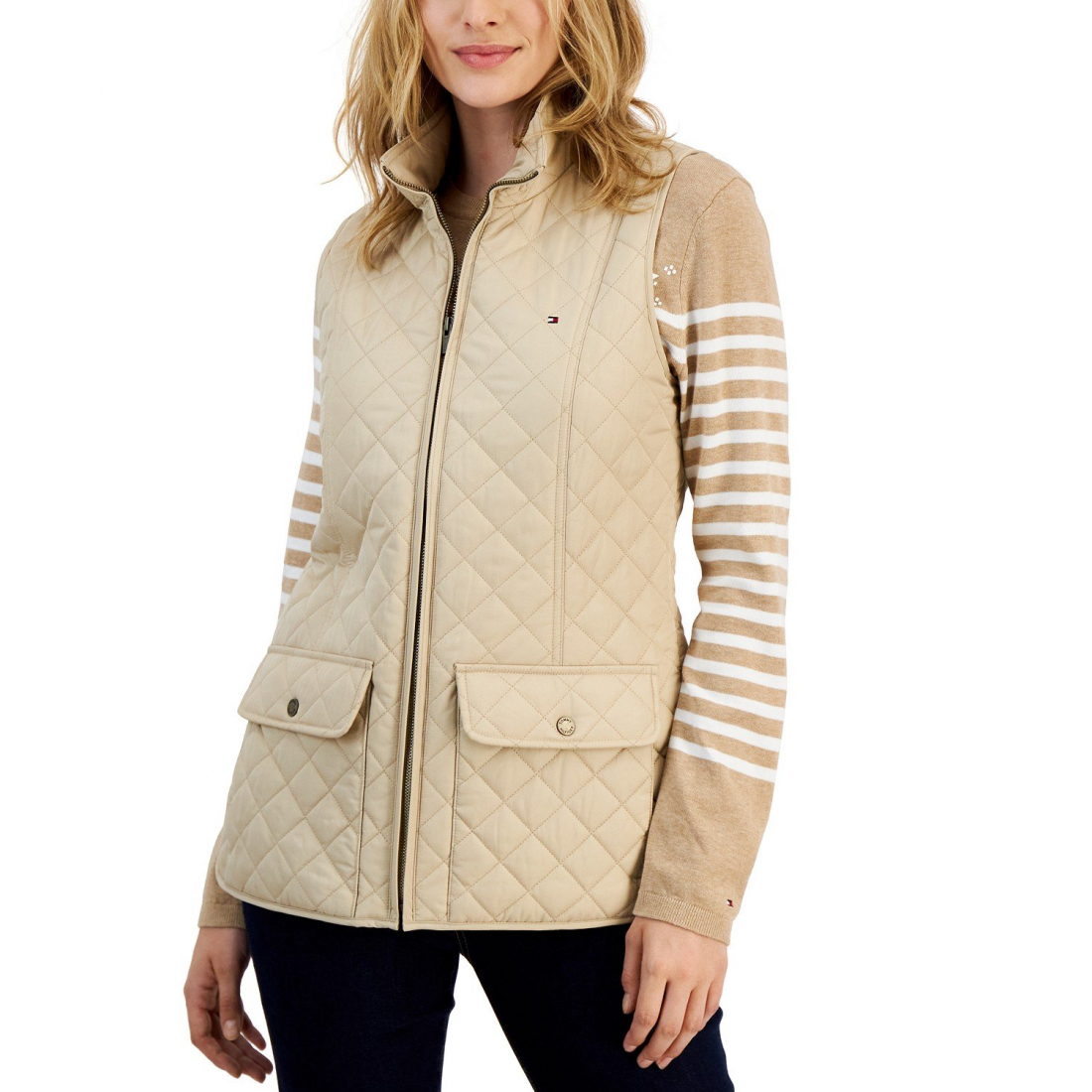Gilet 'Quilted Zip Front' pour Femmes