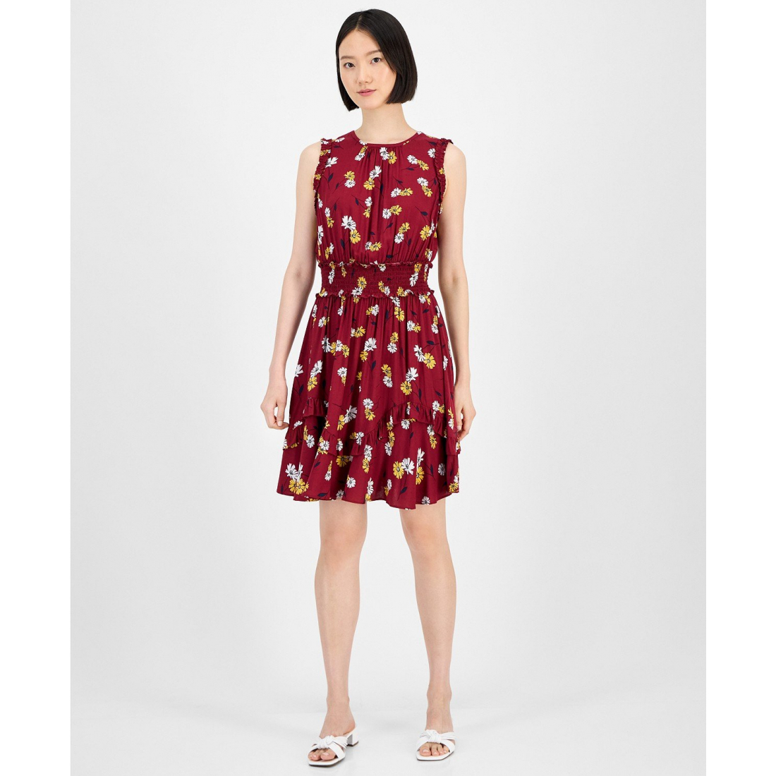 Women's 'Daisy-Print Smocked-Waist' Dress
