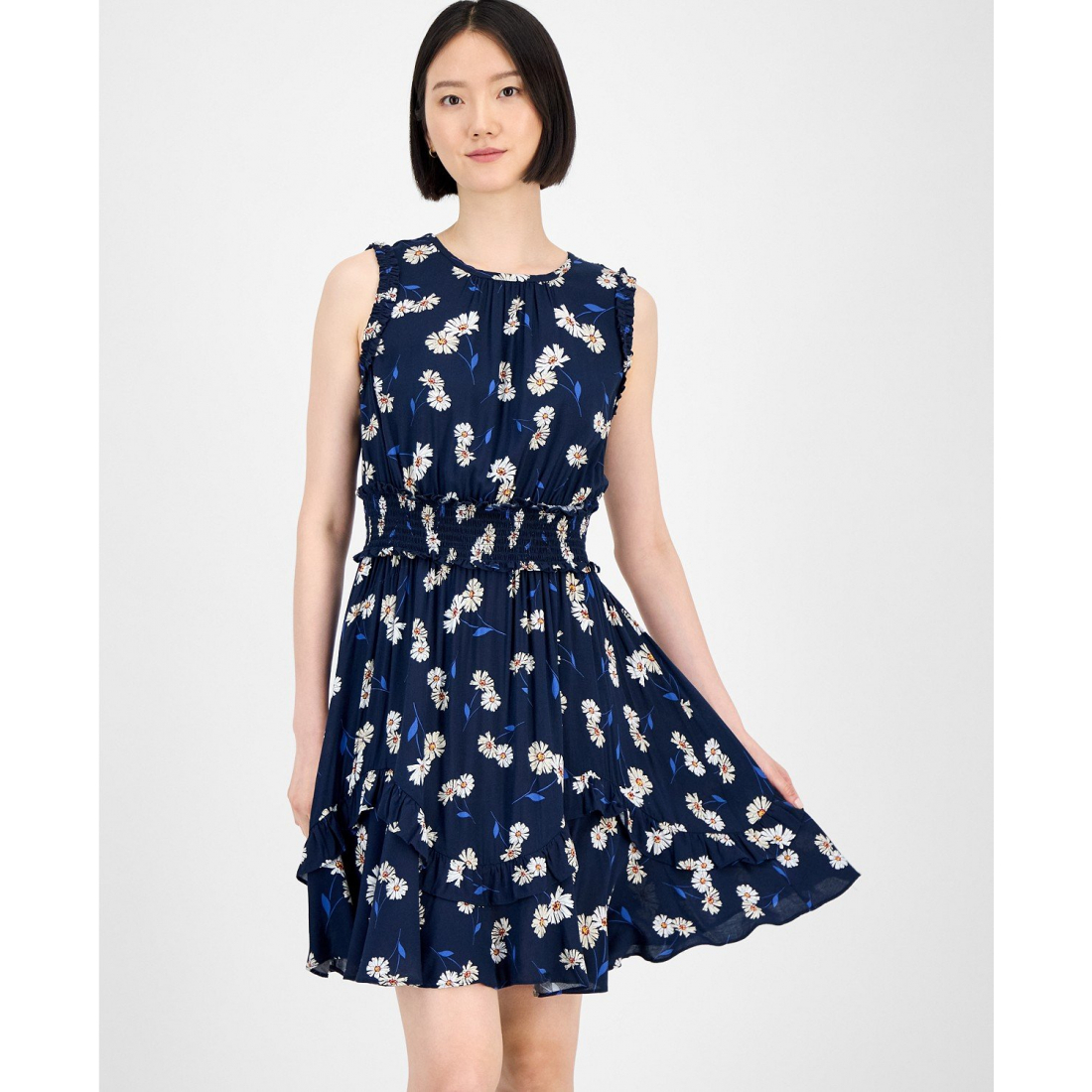 Women's 'Daisy-Print Smocked-Waist' Dress