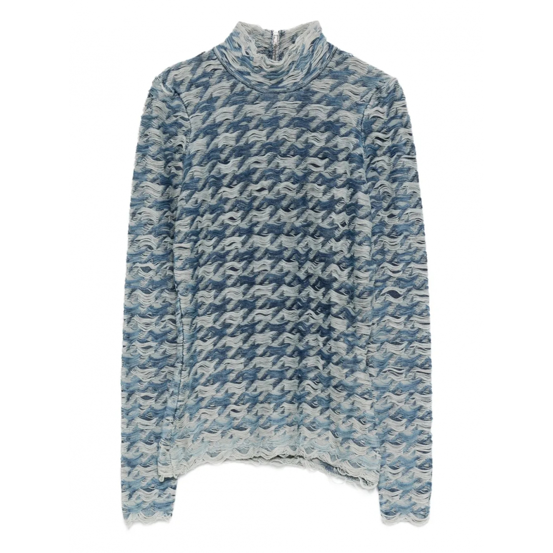 Women's 'Wave-Pattern' Turtleneck Sweater