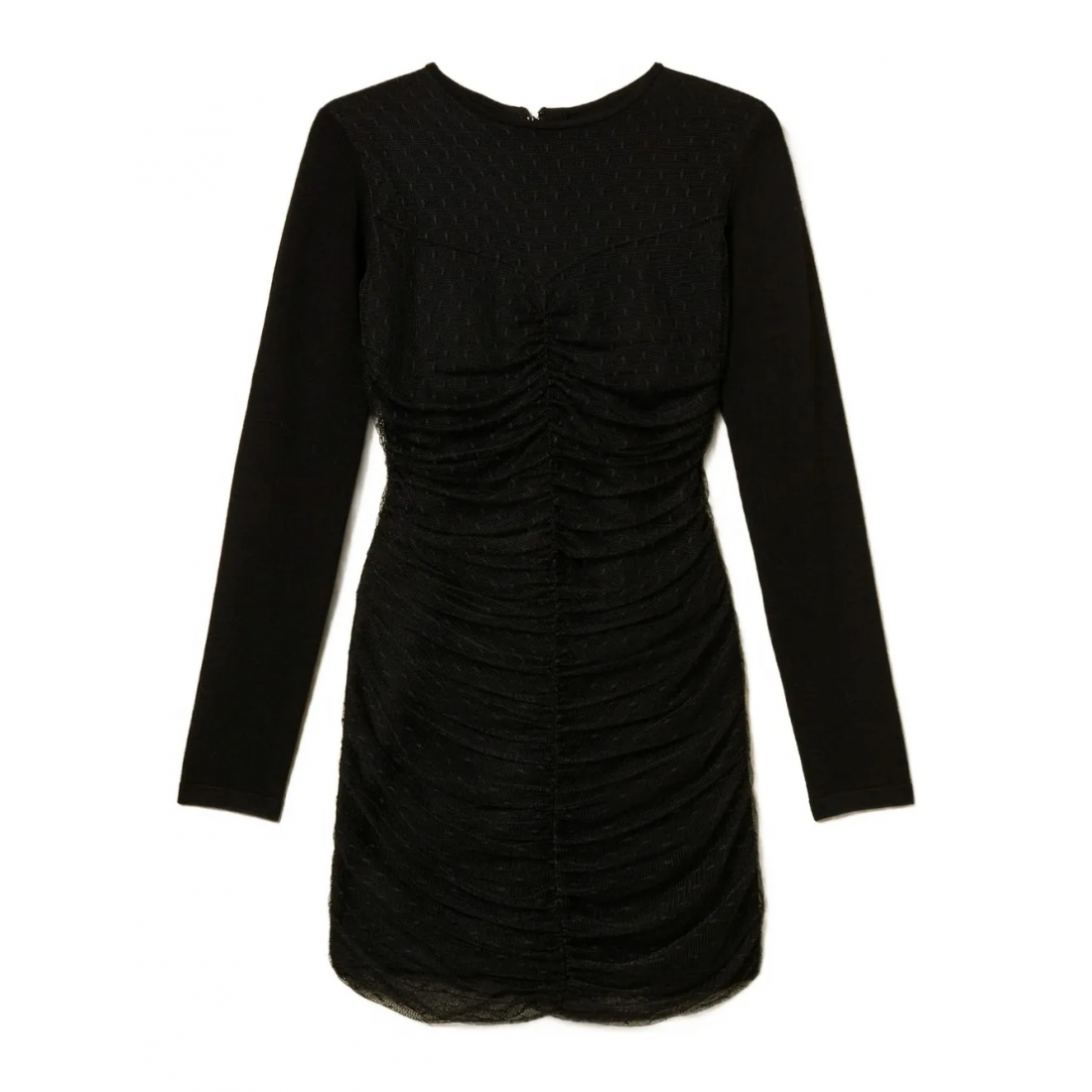 'Tulle-Paneled Knitted' Mini Kleid für Damen