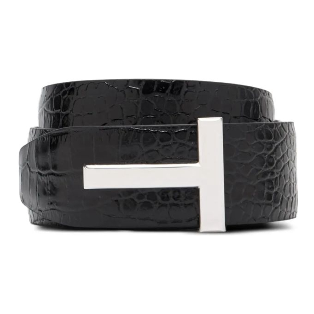 Men's 'Logo-Plaque' Belt