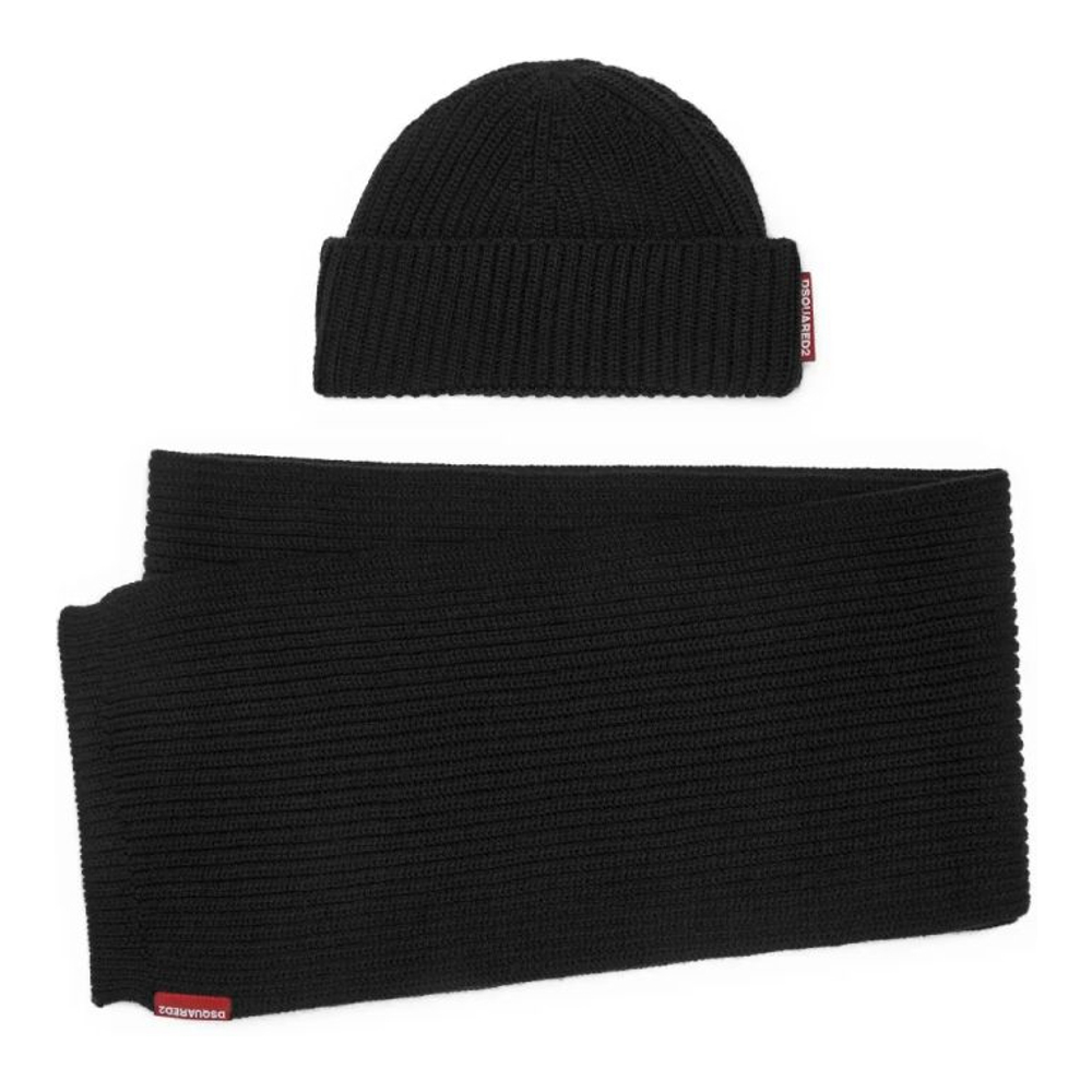 Men's 'Ribbed' Beanie & Scarf Set