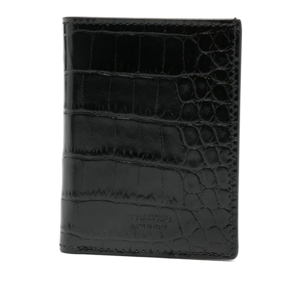 Men's 'Crocodile-Embossed' Card Holder