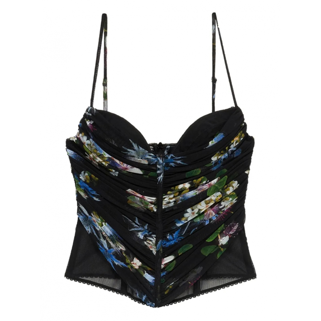 Top 'Floral-Print Ruched' pour Femmes