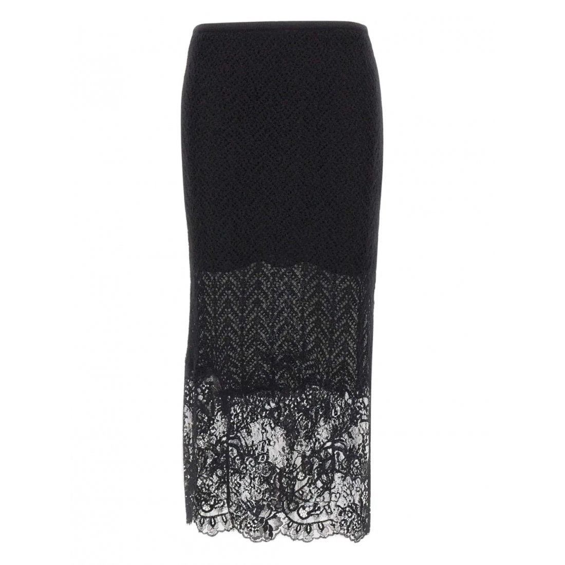 Jupe Midi 'Textured Lace-Detailed' pour Femmes