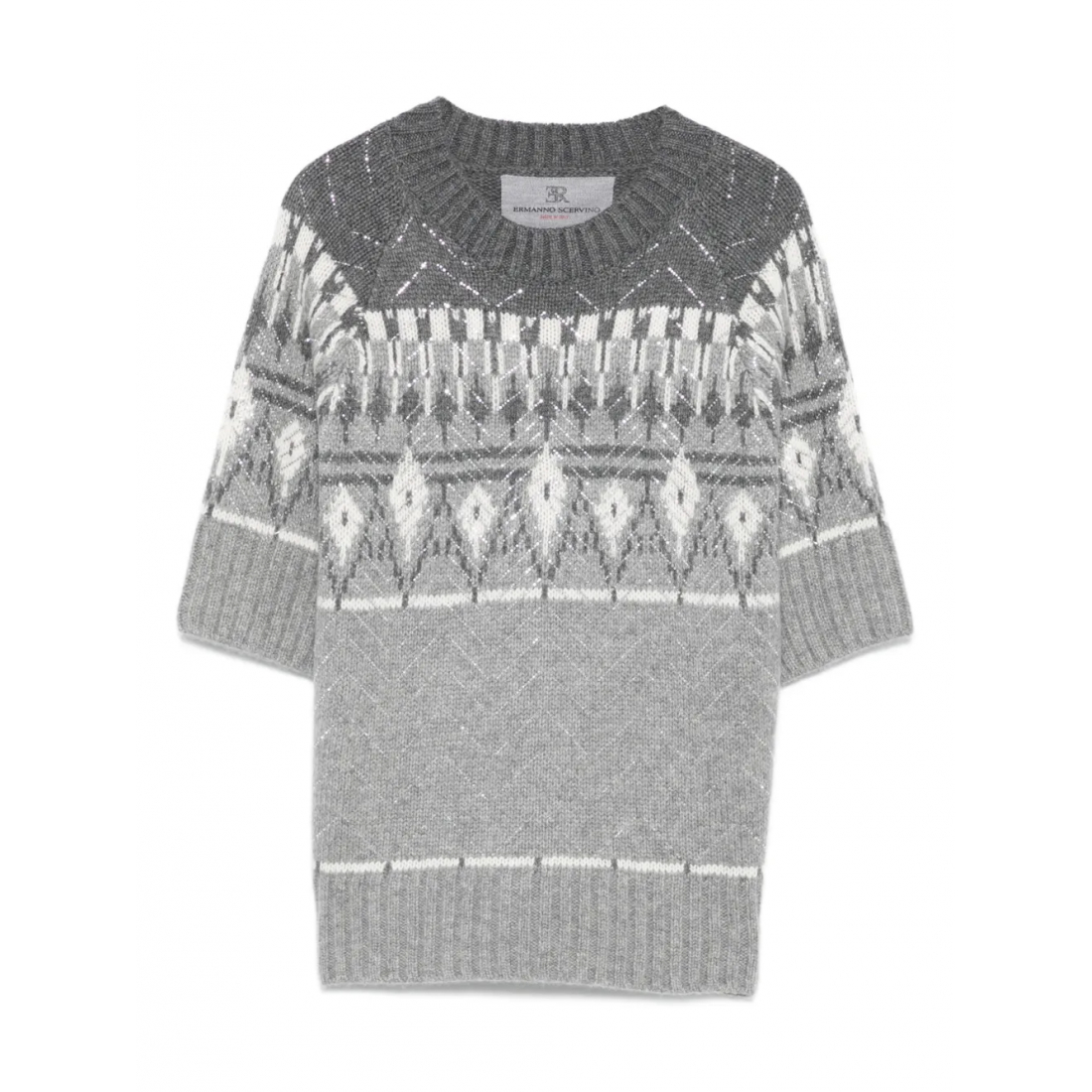 Top à manches courtes 'Fair Isle-Knit' pour Femmes