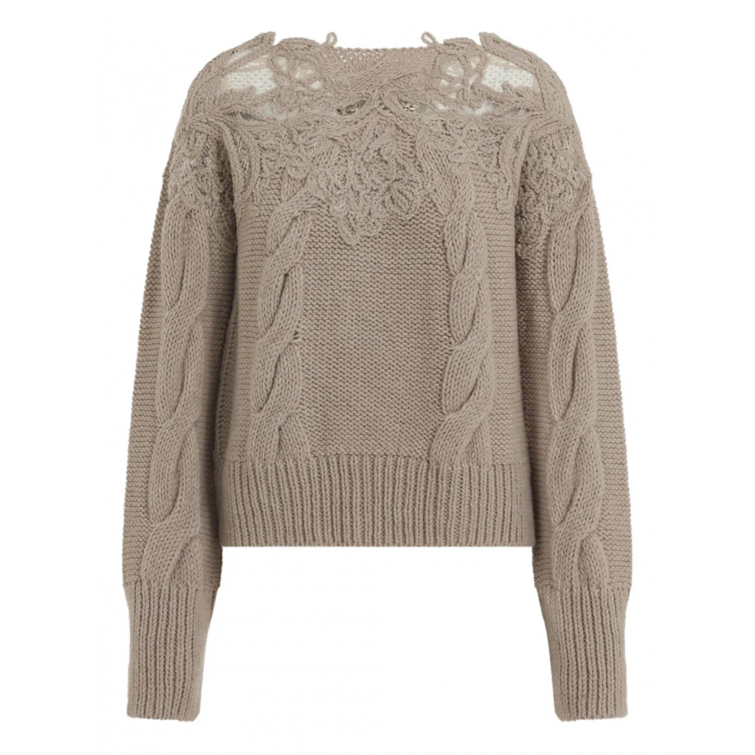 Women's 'Lace-Insert Cable-Knit' Sweater